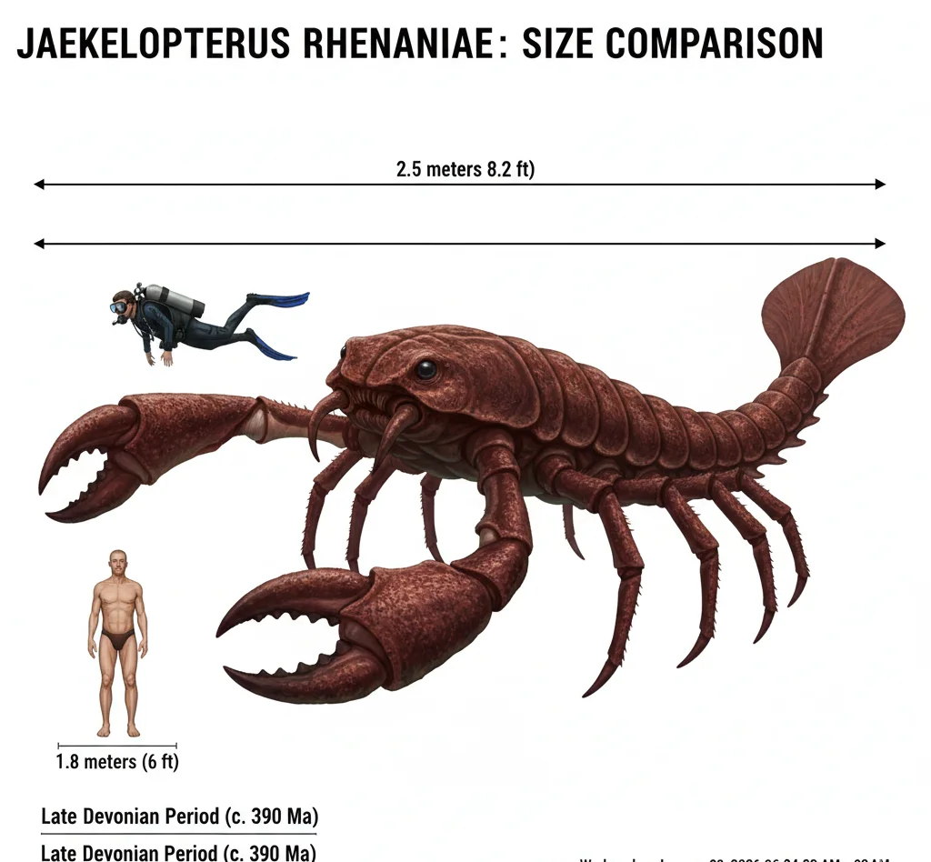 Jaekelopterus rhenaniae size comparison