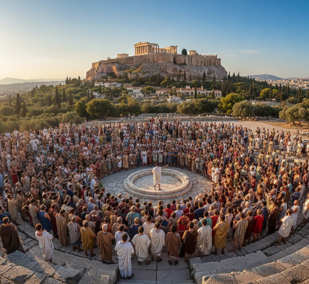 Athenian Pnyx hill gathering place