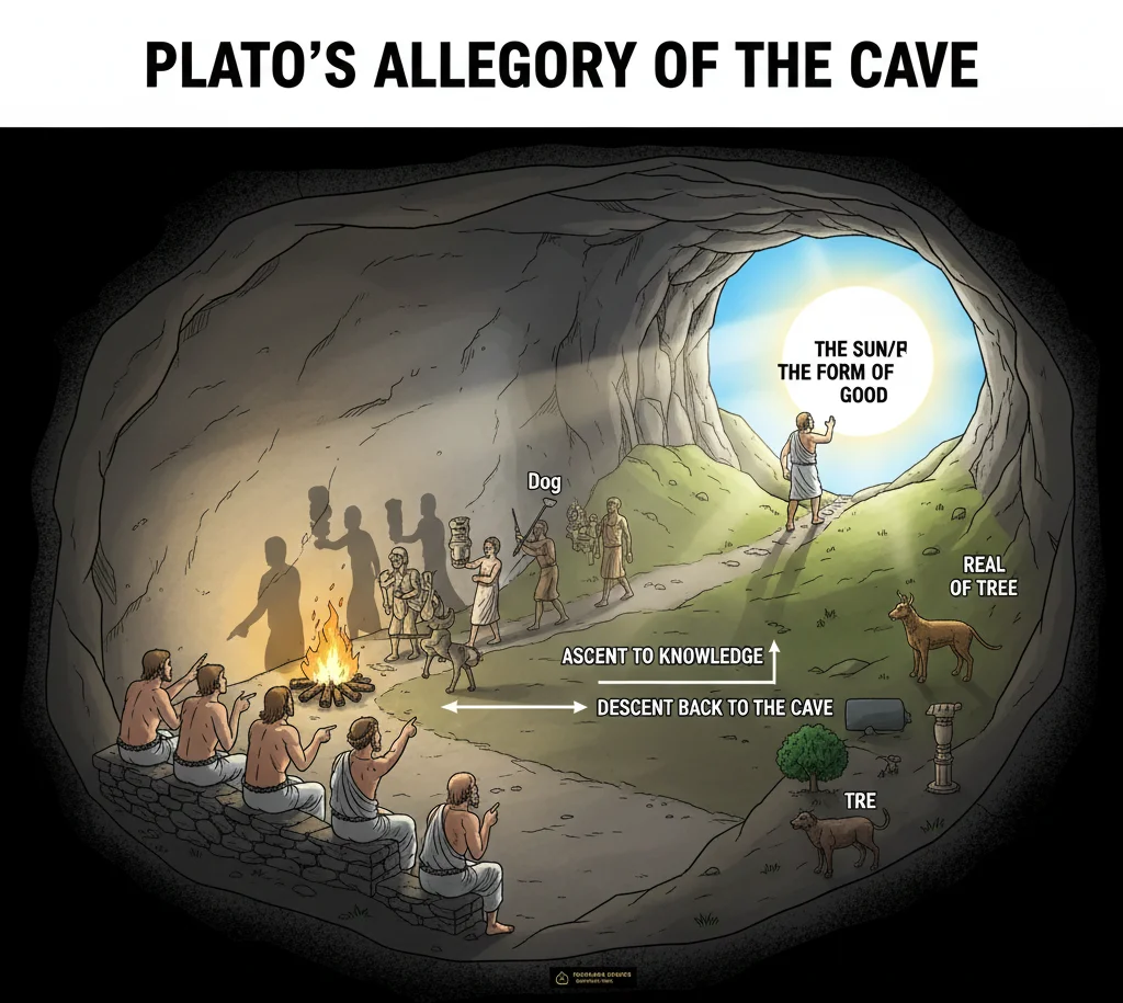 Plato's Allegory of the Cave diagram