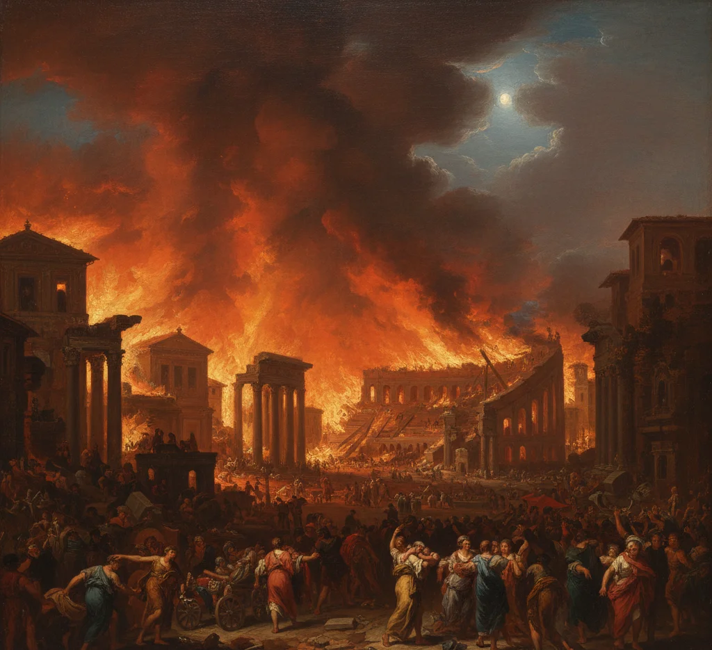 The Great Fire of Rome painting