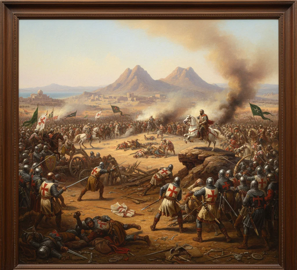 Battle of Hattin map or painting