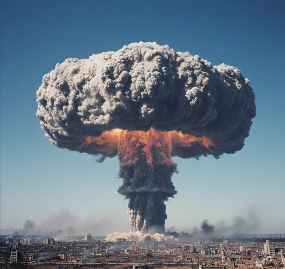 Atomic bomb mushroom cloud Hiroshima