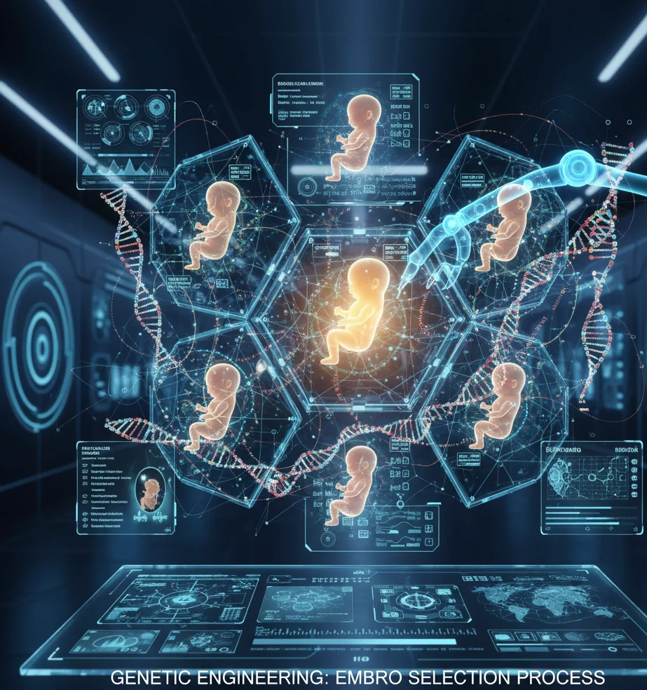 Genetic engineering embryo selection