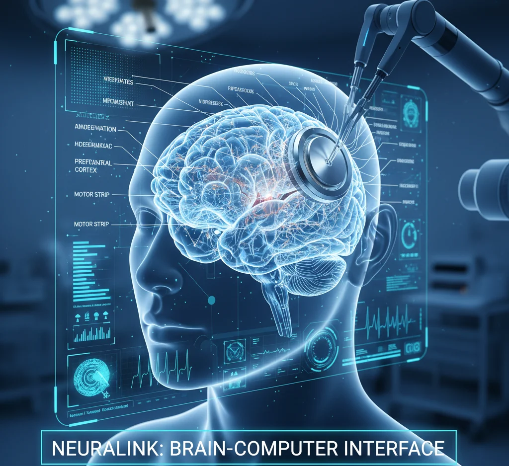Neuralink brain-computer interface diagram